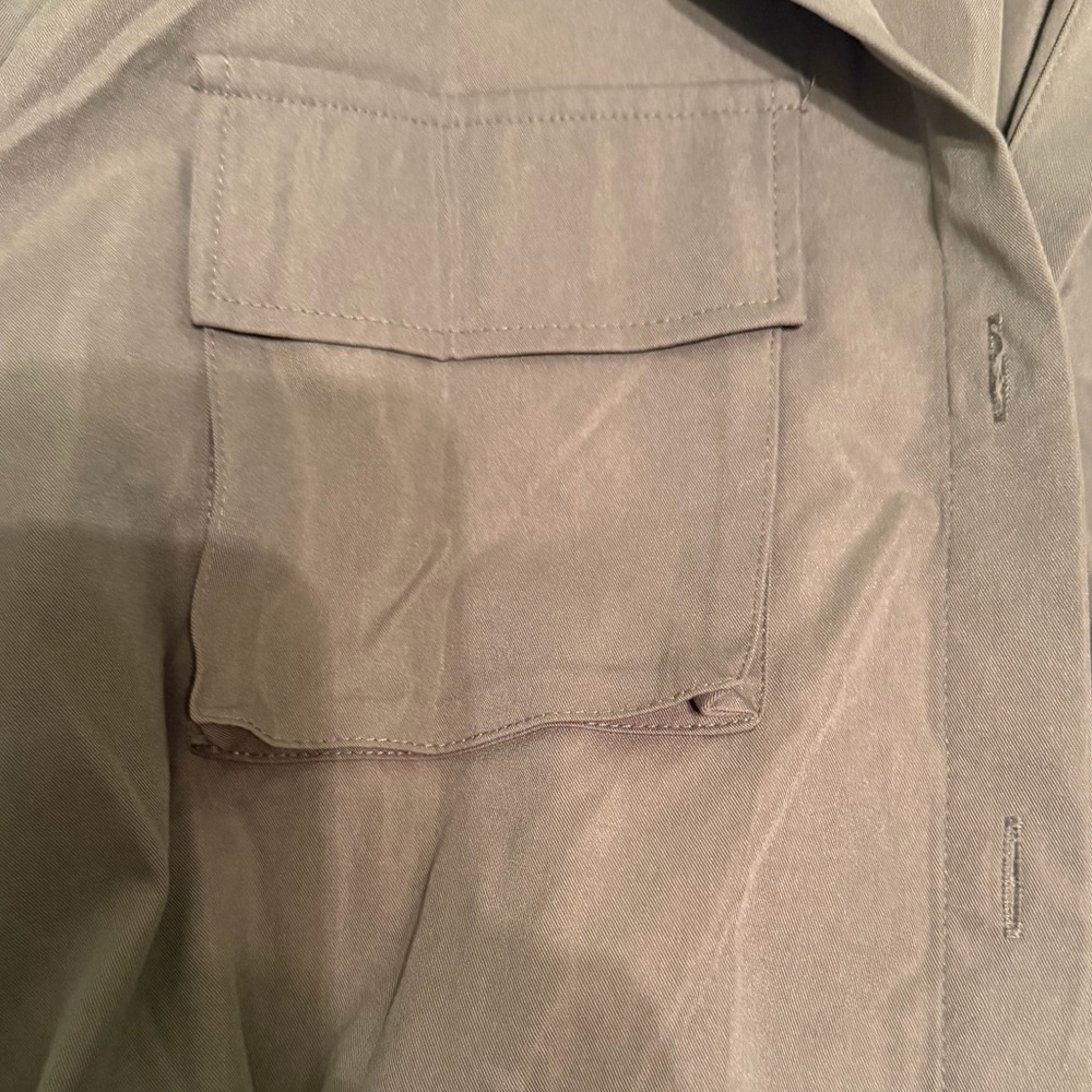 Olive Green Women's Utility Jacket - Picture 4 of 9